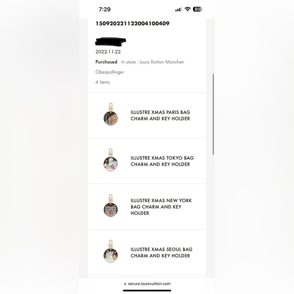 NWT Louis Vuitton 2022 Holiday Illustrate Paris Bag Charm& Key Holder-Li… - Picture 8 of 9